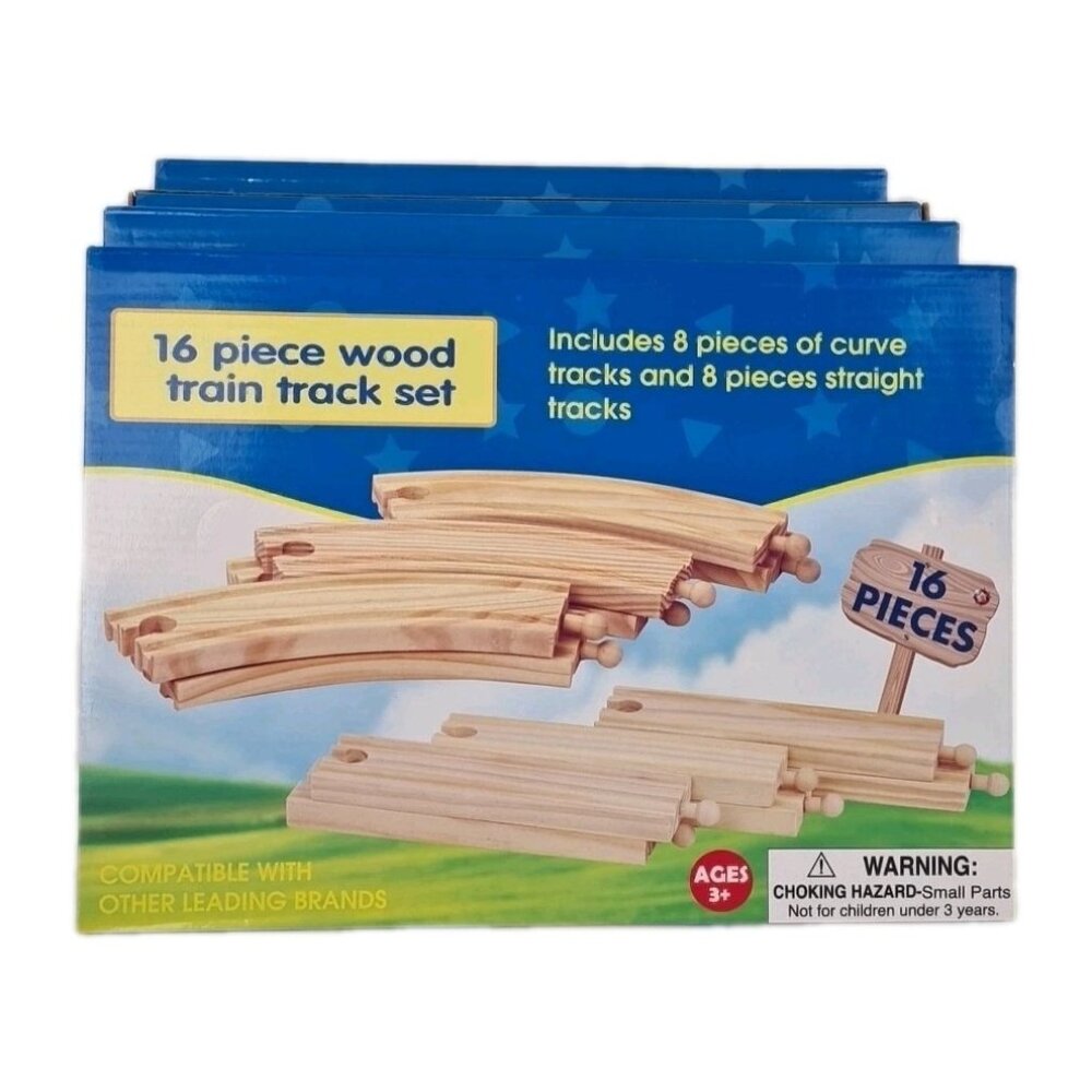 Lot 64 Wooden Railway "Match Thomas & Friends, Brio" 32 Curve And 32 Straight